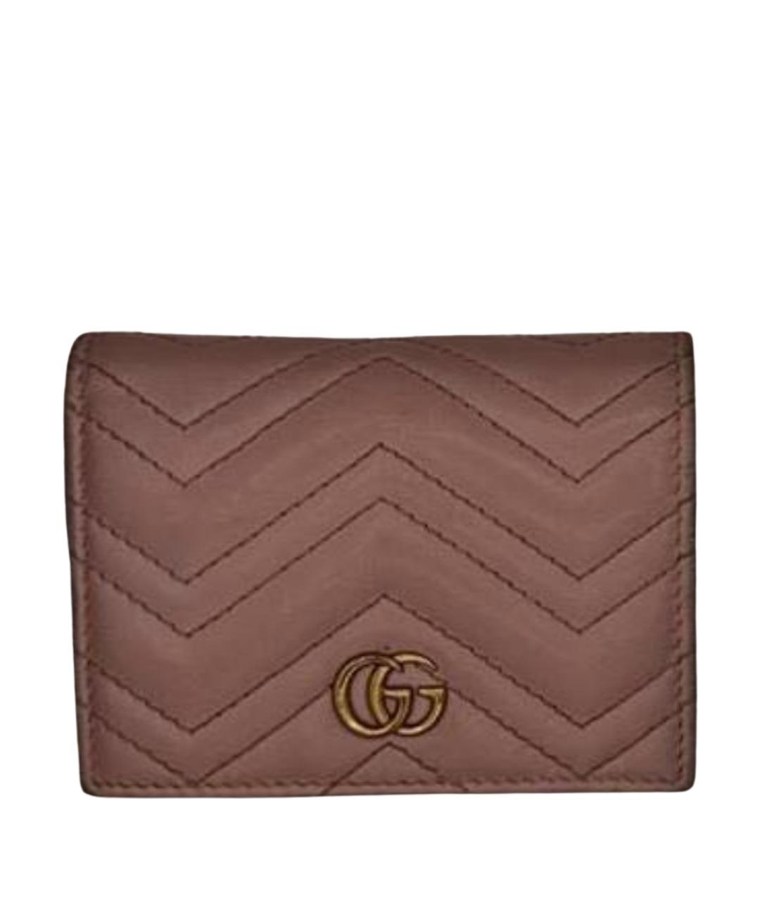 GUCCI Розовый кожаный кошелек, фото 1