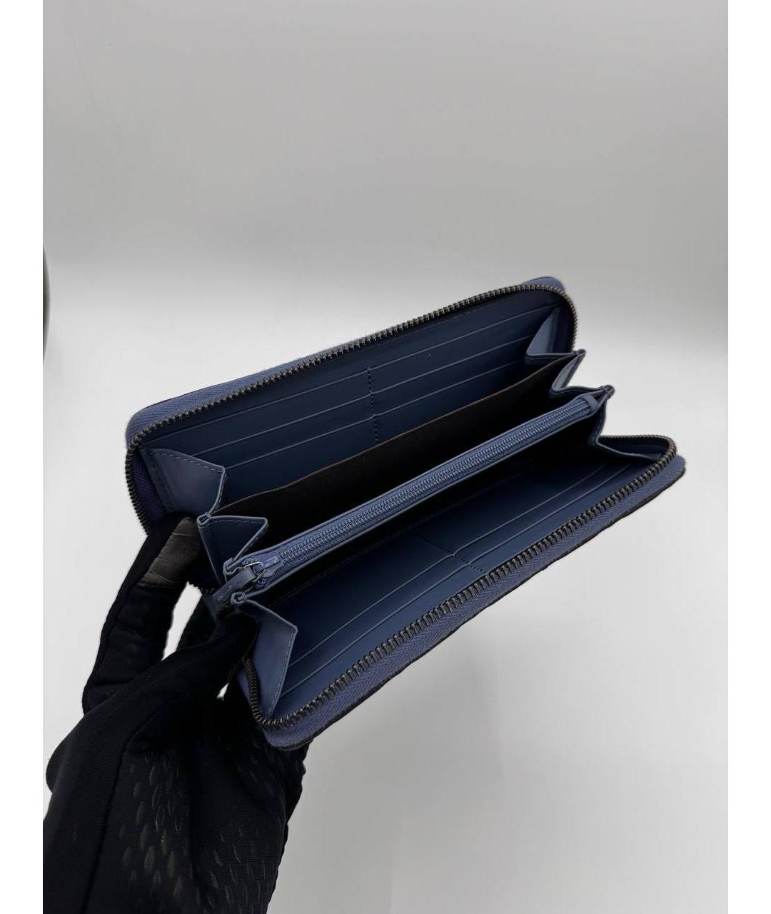 GUCCI Синий кожаный кошелек, фото 4