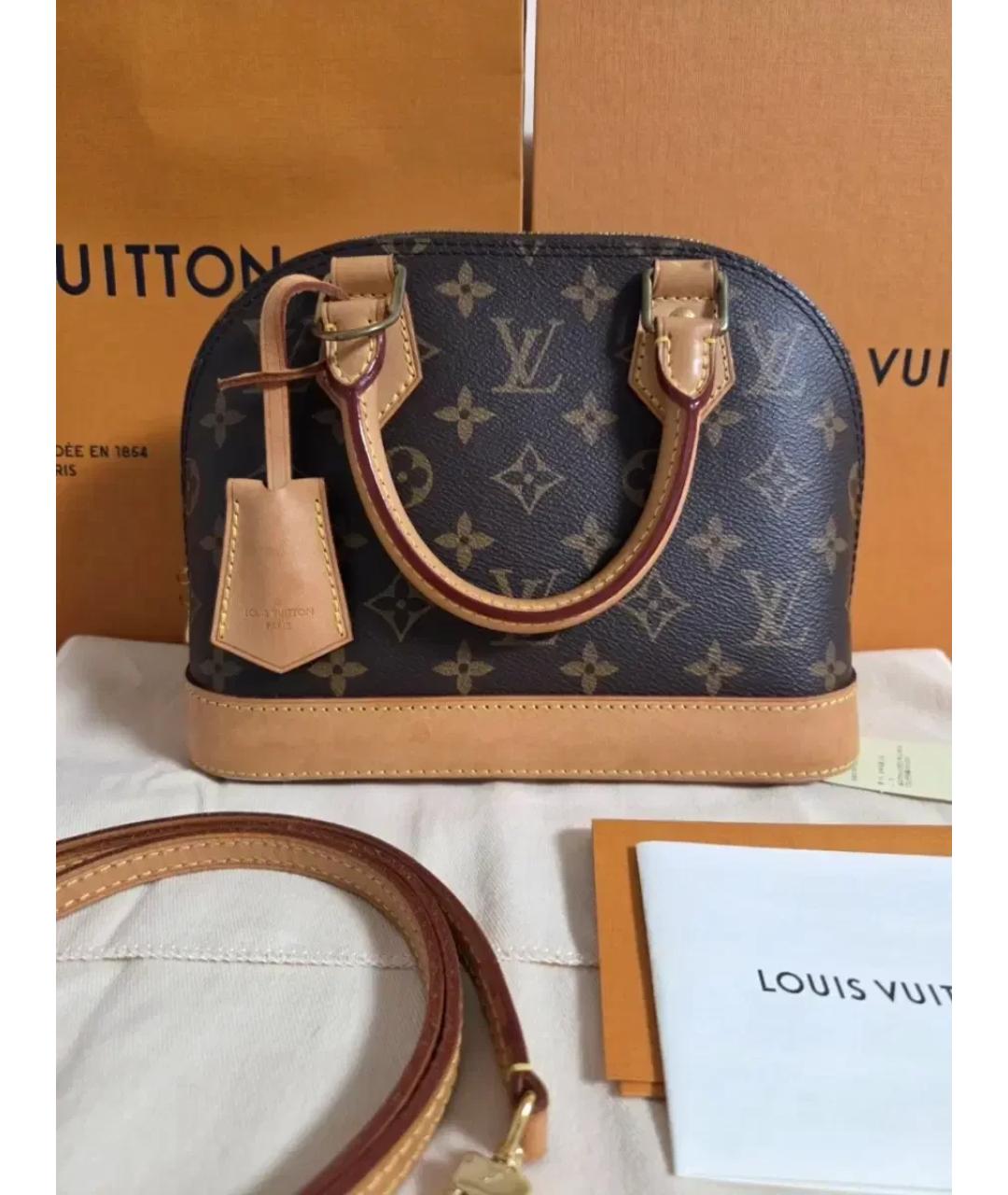 LOUIS VUITTON Коричневая сумка с короткими ручками, фото 2