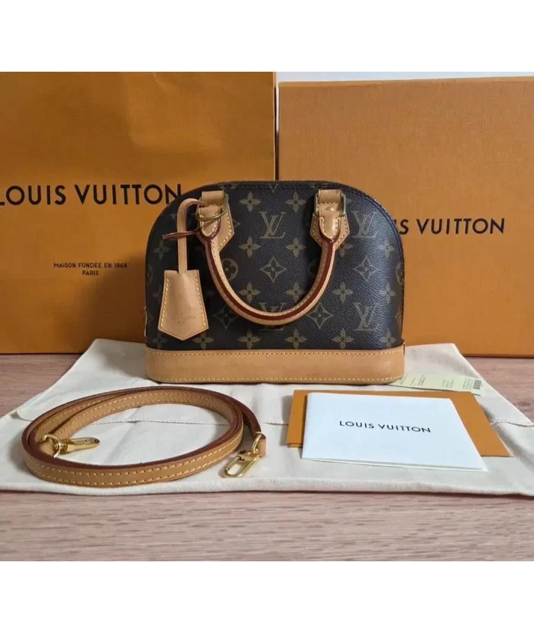 LOUIS VUITTON Коричневая сумка с короткими ручками, фото 8