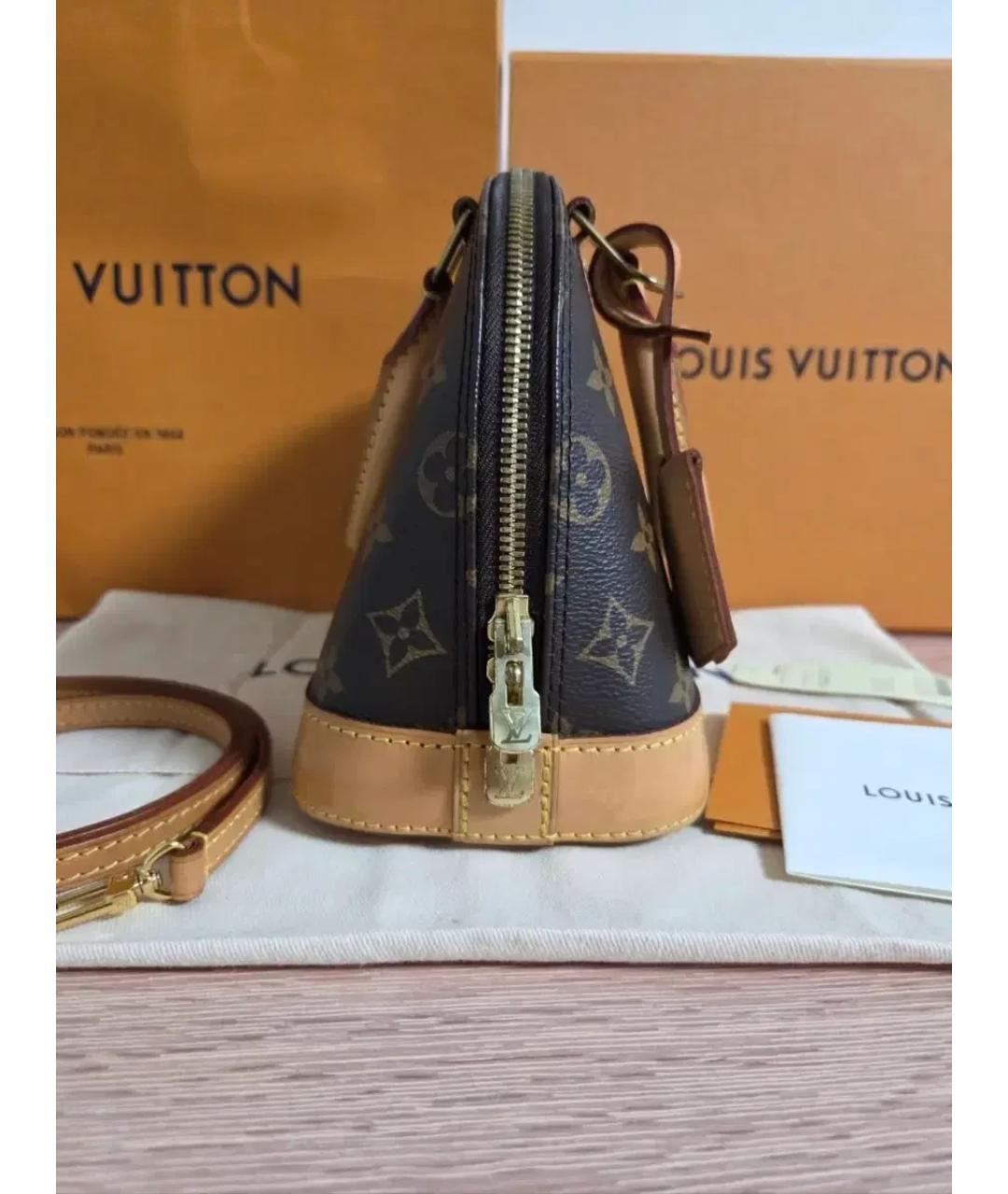 LOUIS VUITTON Коричневая сумка с короткими ручками, фото 5