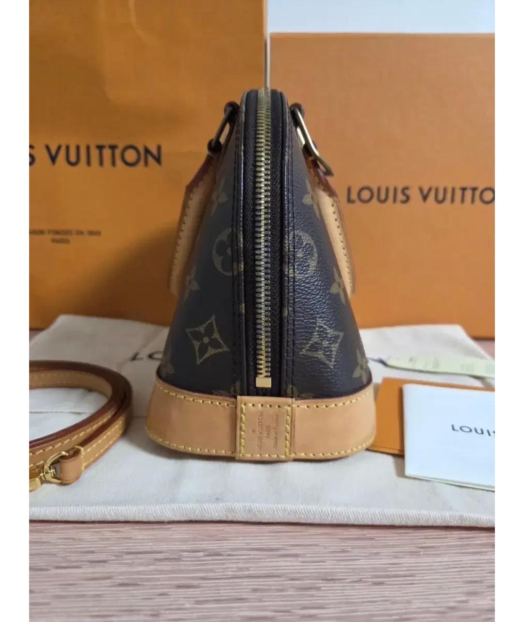 LOUIS VUITTON Коричневая сумка с короткими ручками, фото 4