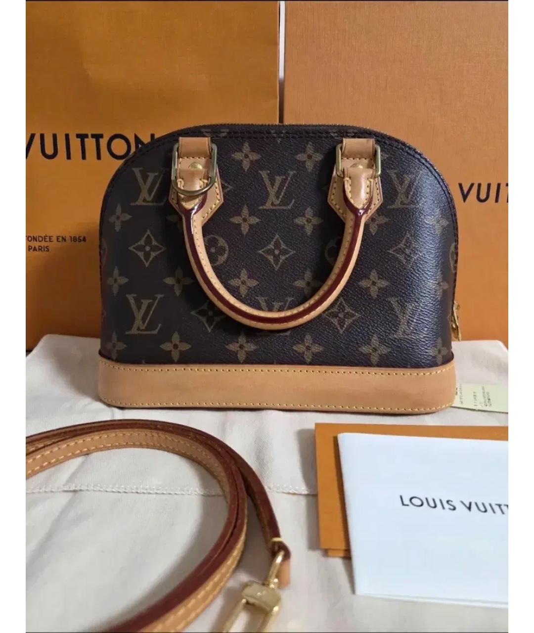 LOUIS VUITTON Коричневая сумка с короткими ручками, фото 3