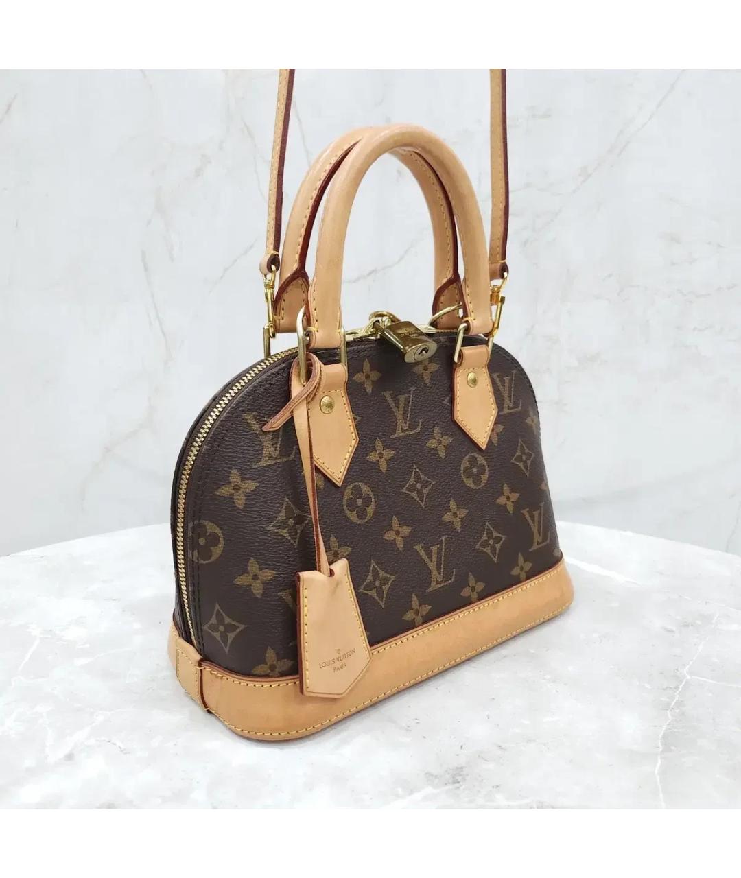 LOUIS VUITTON Коричневая сумка с короткими ручками, фото 3