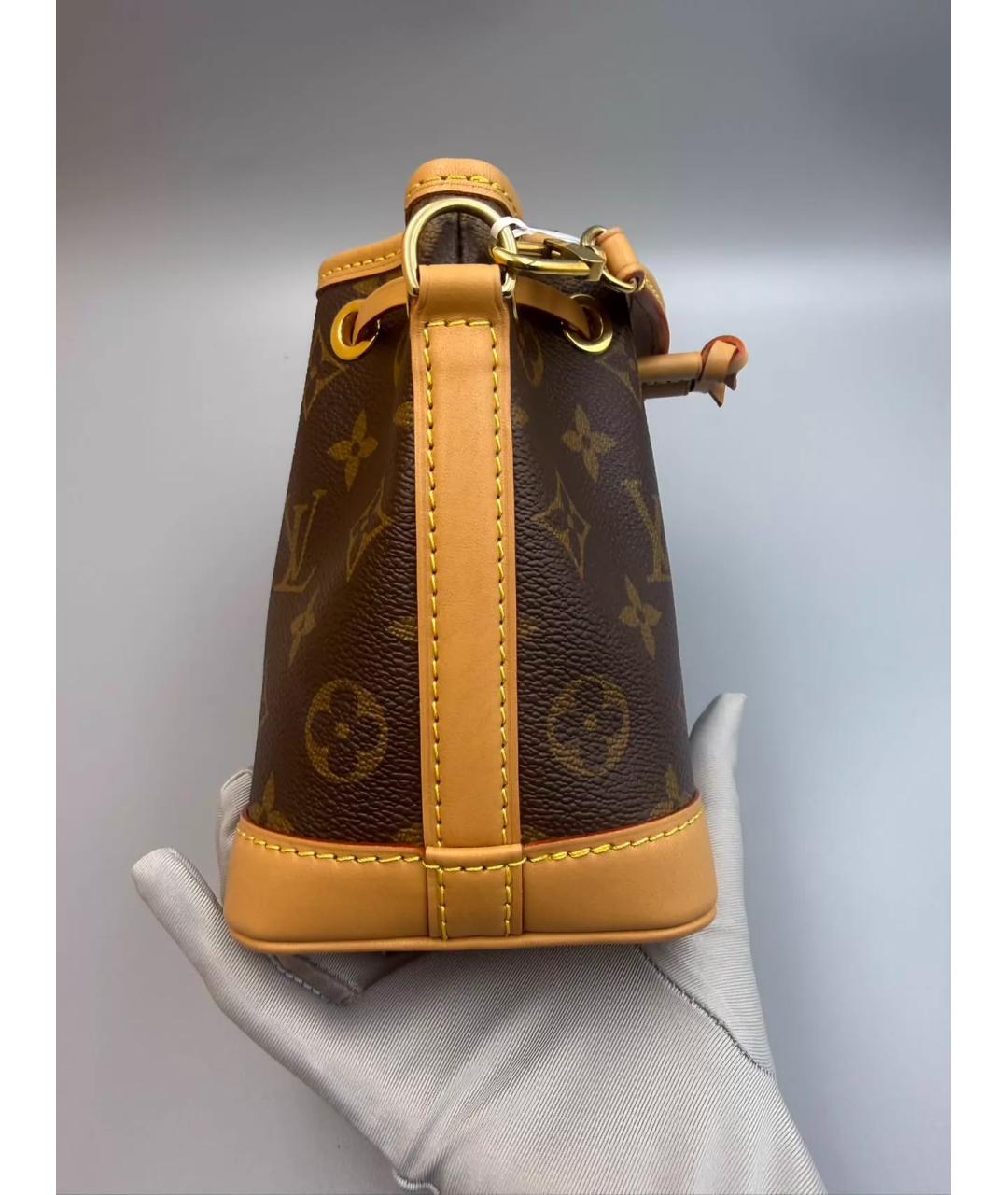 LOUIS VUITTON Коричневая сумка с короткими ручками, фото 4