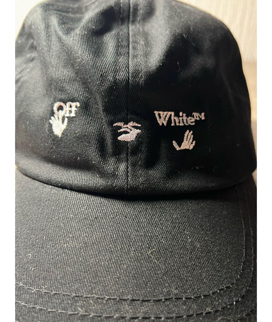 OFF-WHITE Черная хлопковая кепка/бейсболка, фото 2