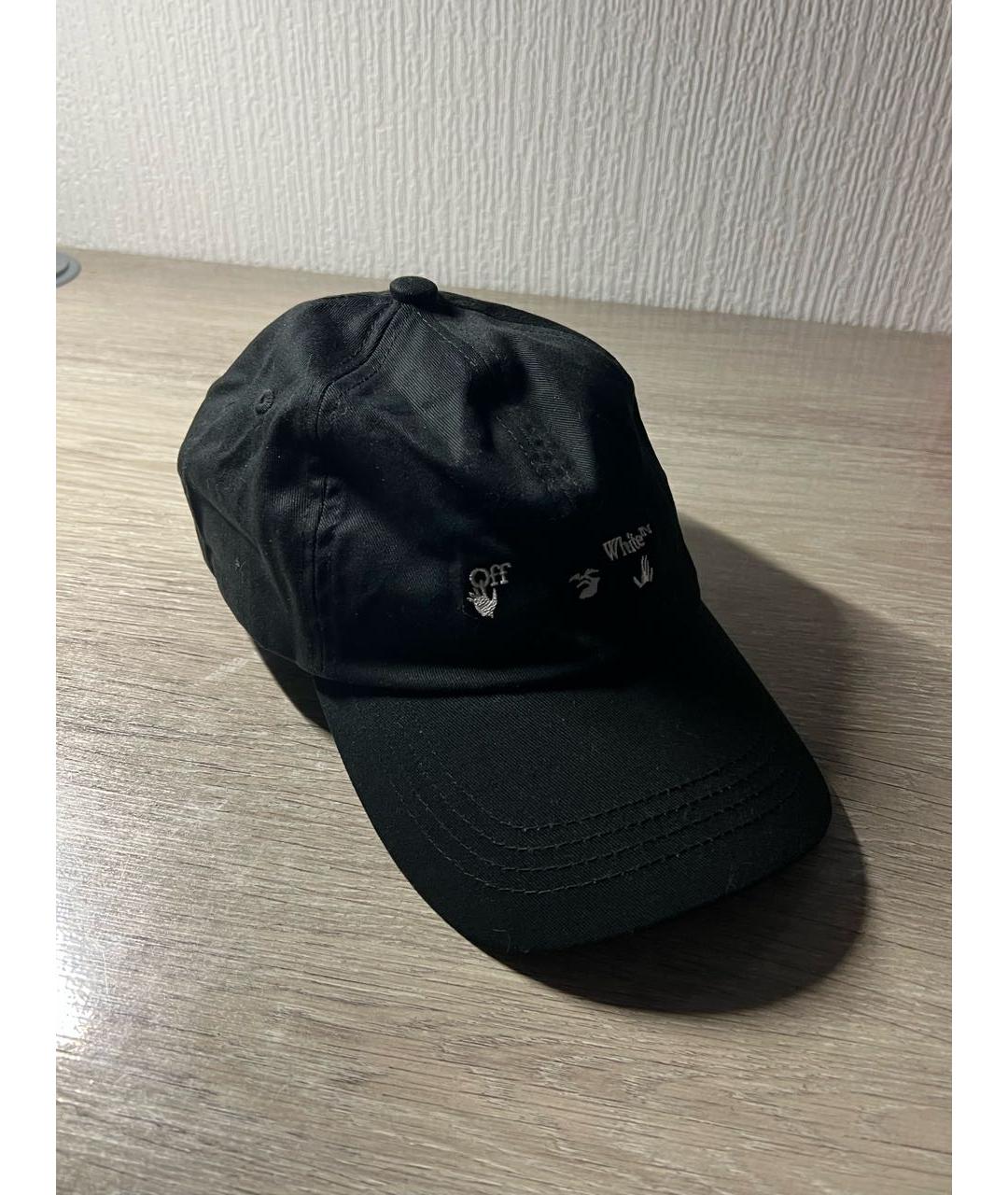 OFF-WHITE Черная хлопковая кепка/бейсболка, фото 5