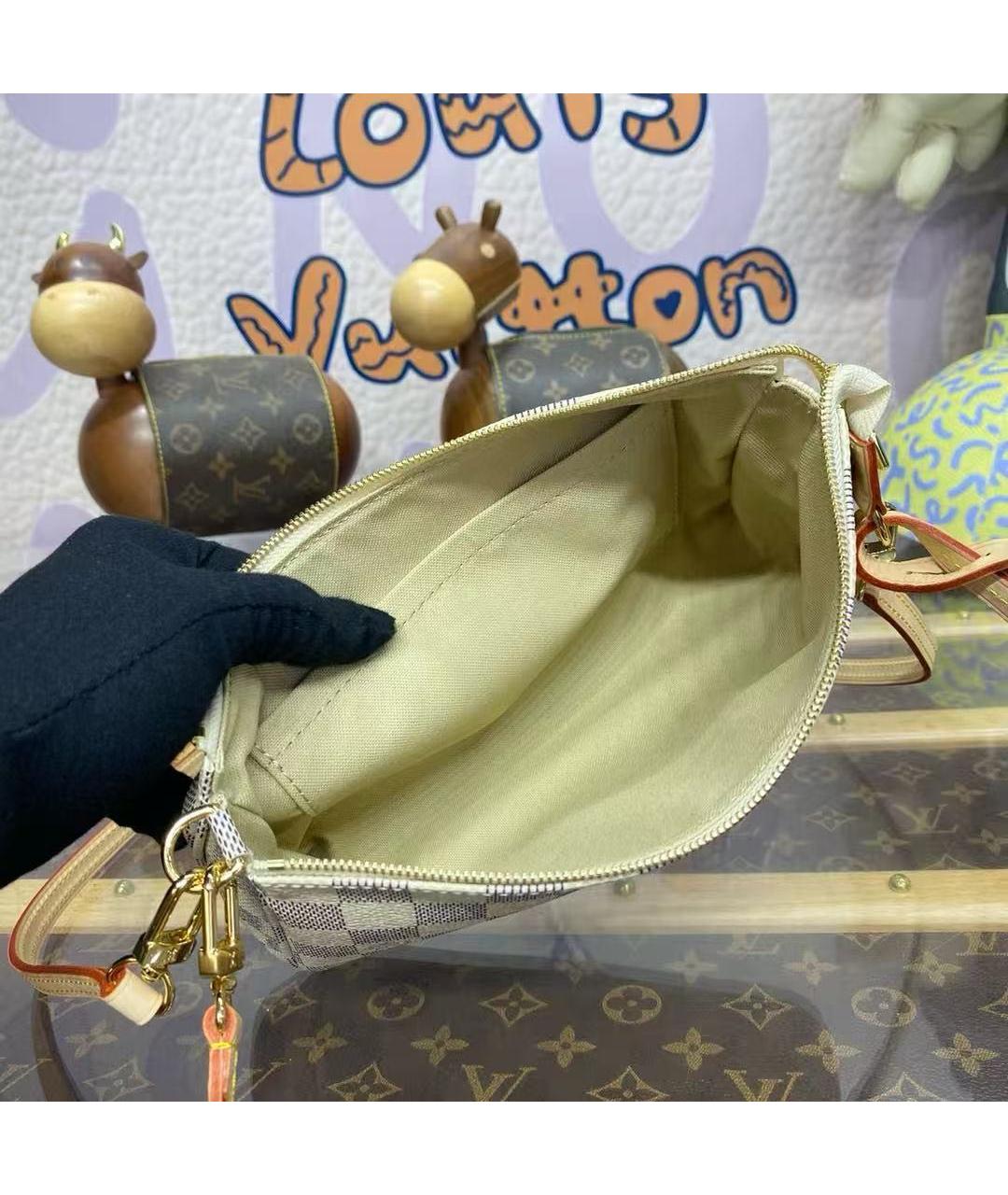 LOUIS VUITTON Бежевая сумка с короткими ручками, фото 4