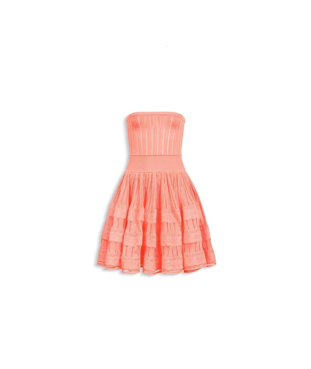ALAIA Коралловое вискозное коктейльное платье, фото 4