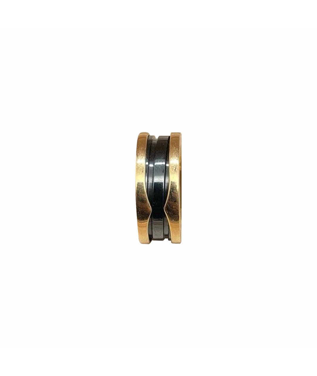 BVLGARI Черное кольцо из розового золота, фото 1