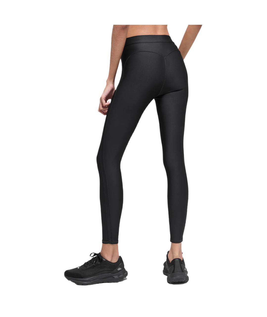 ALO YOGA Черные синтетические леггинсы и велосипедки, фото 2