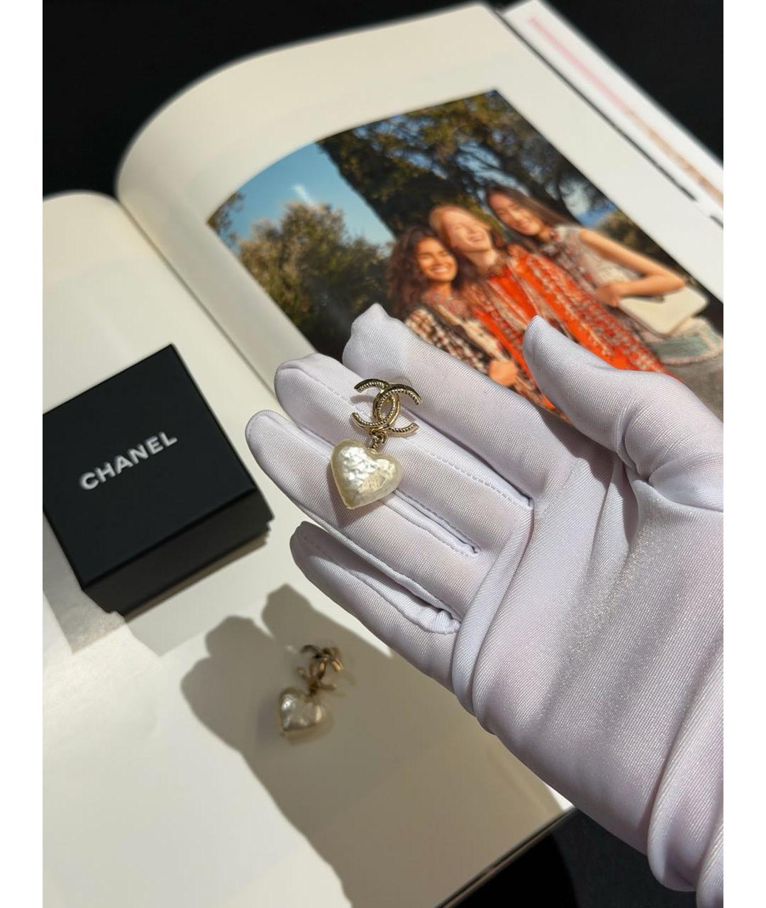 CHANEL Золотые серьги, фото 3
