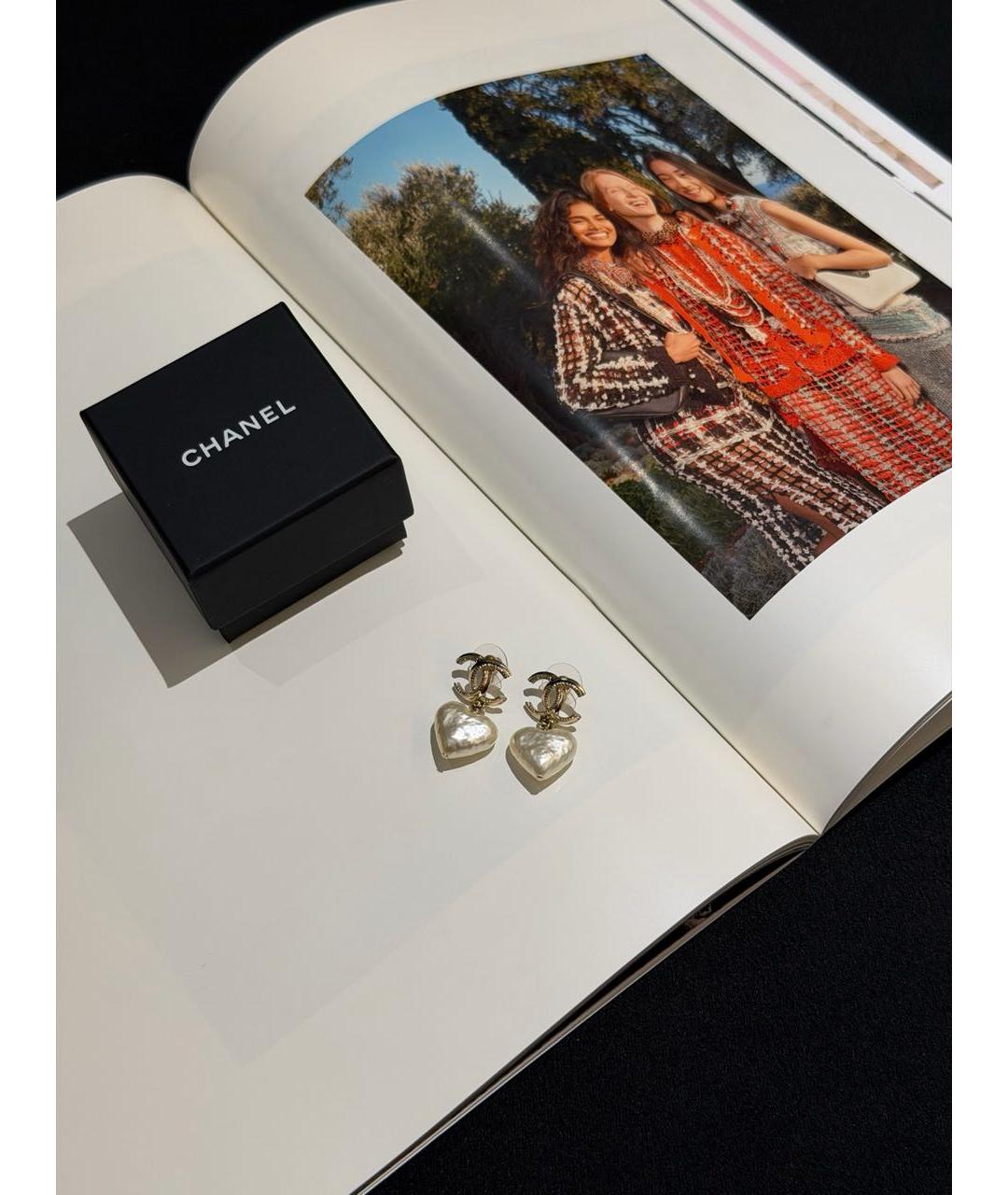 CHANEL Золотые серьги, фото 2