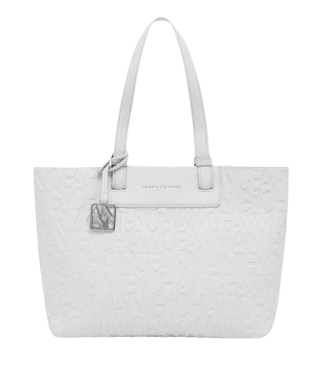 ARMANI EXCHANGE Белая синтетическая сумка тоут, фото 1