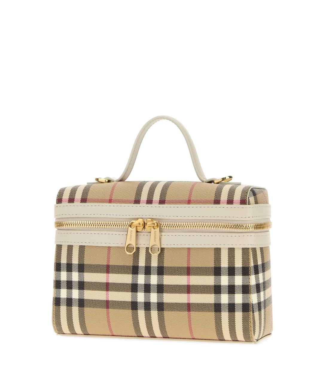 BURBERRY Бежевая синтетическая сумка через плечо, фото 2