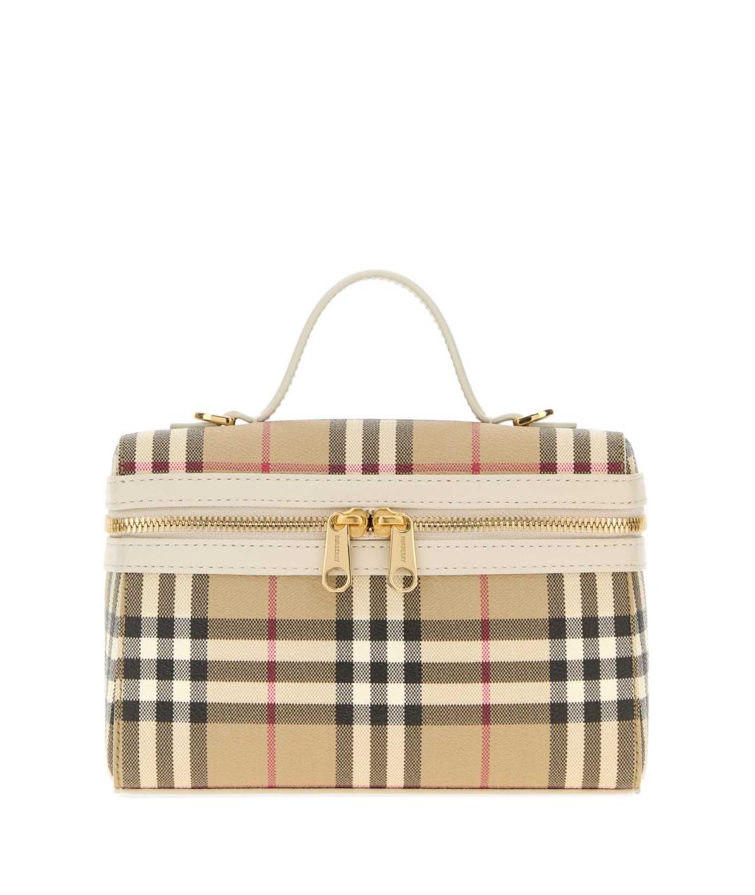 BURBERRY Бежевая синтетическая сумка через плечо, фото 1