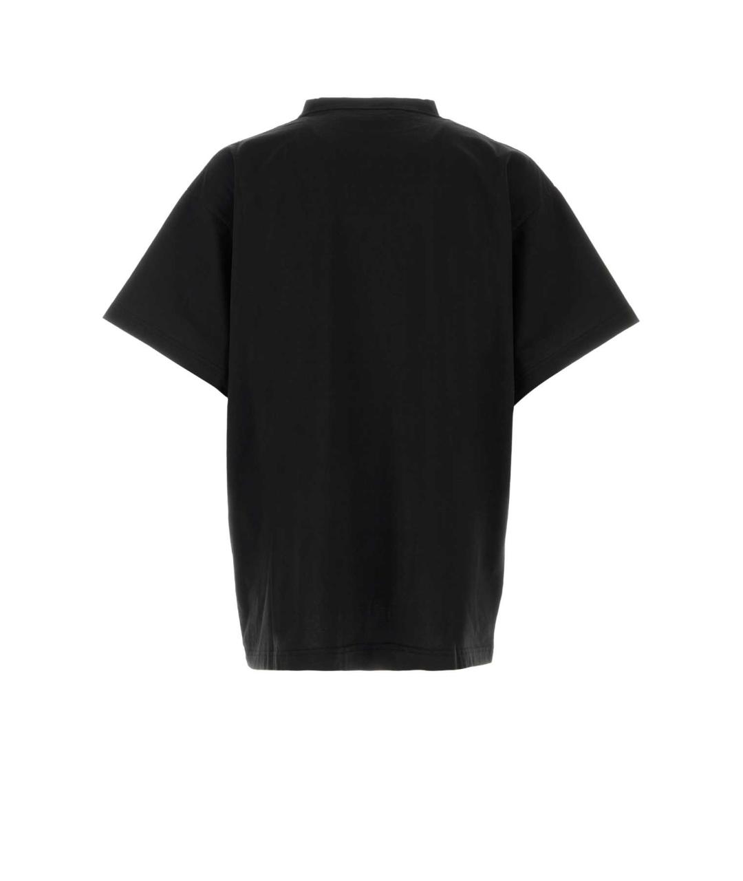 BALENCIAGA Черная хлопковая футболка, фото 2