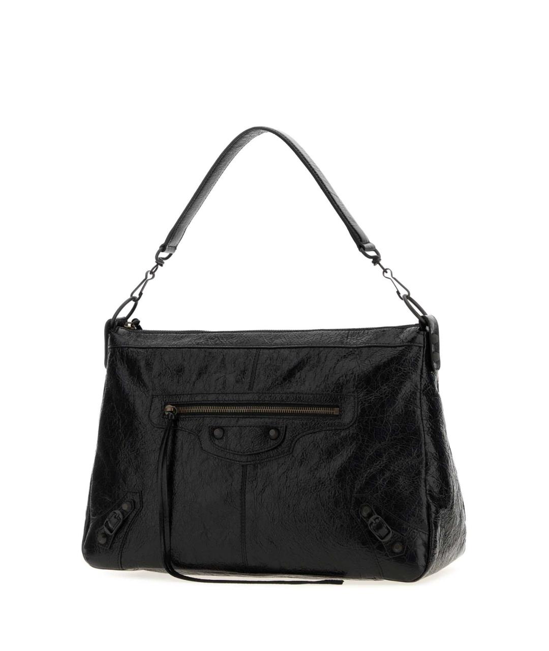 BALENCIAGA Черная кожаная сумка на плечо, фото 2