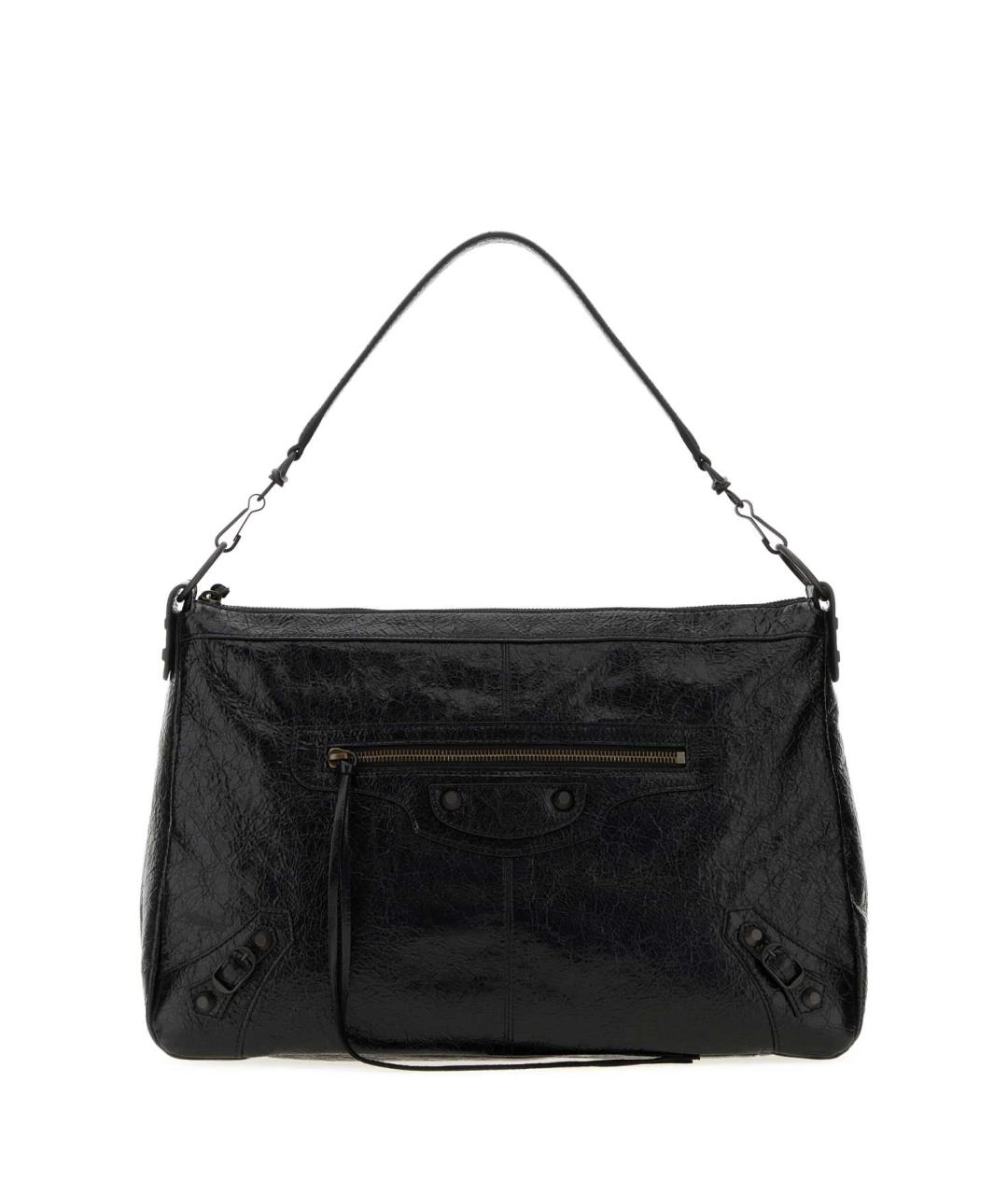 BALENCIAGA Черная кожаная сумка на плечо, фото 1
