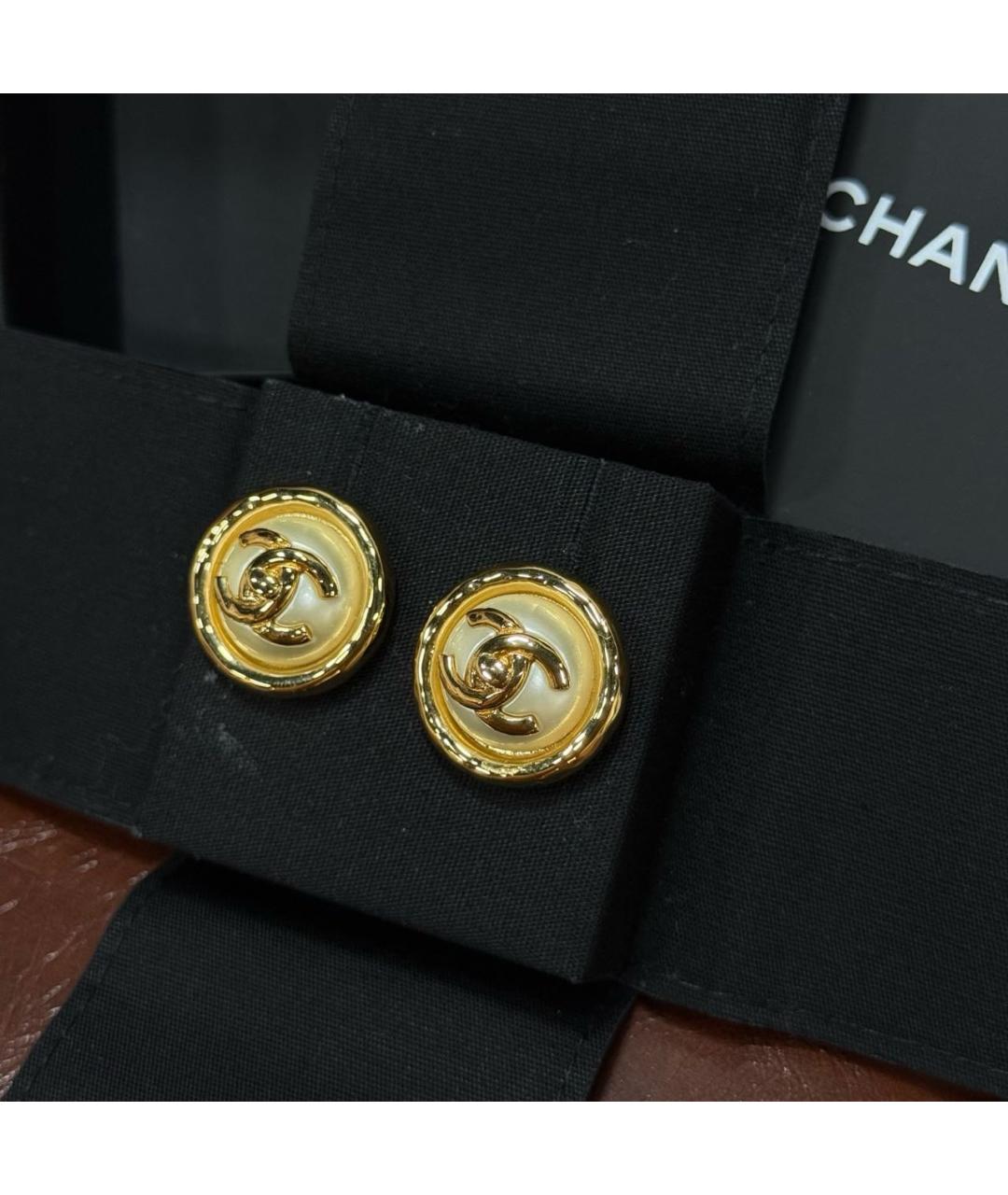 CHANEL Золотые серьги, фото 4