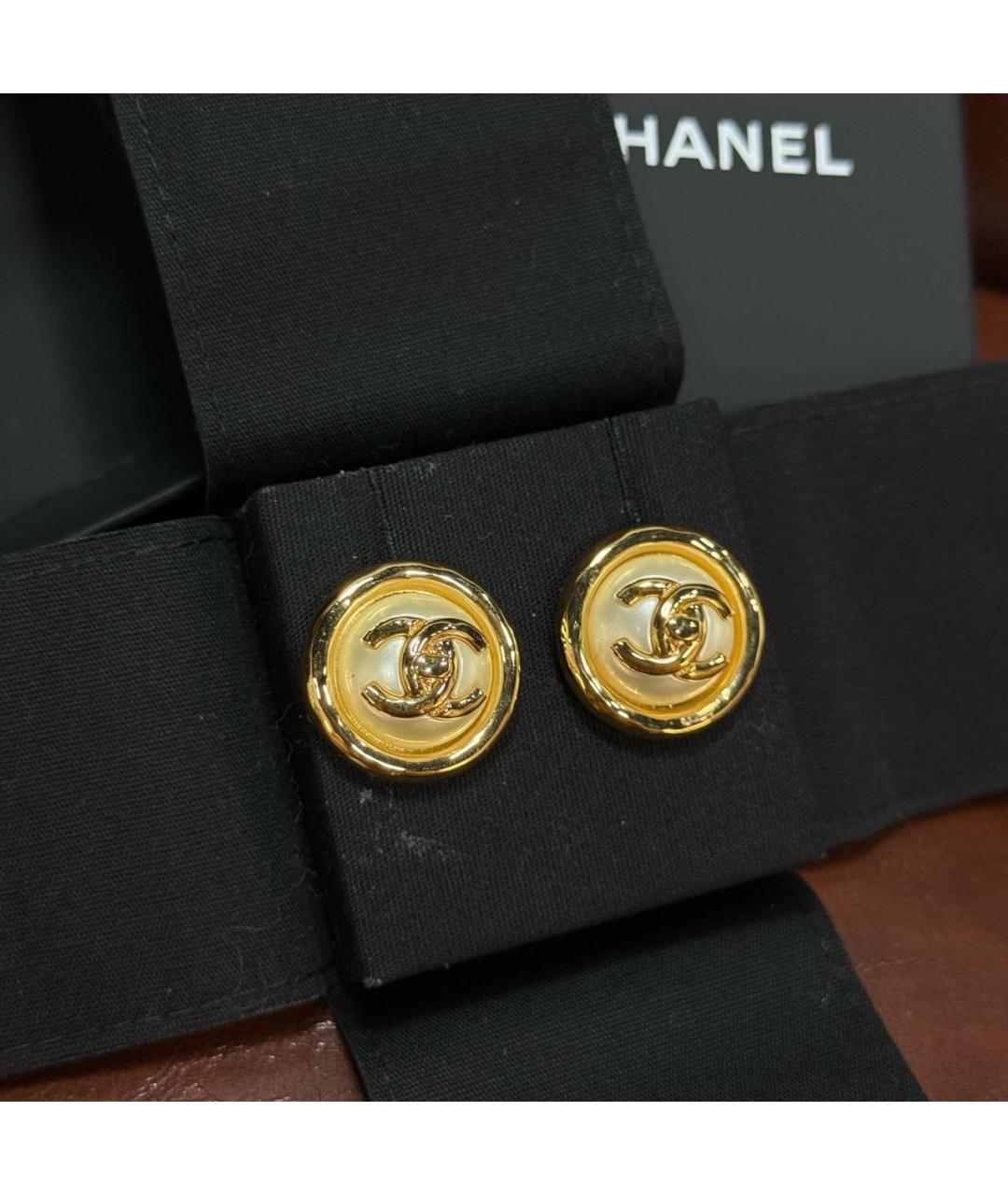 CHANEL Золотые серьги, фото 5