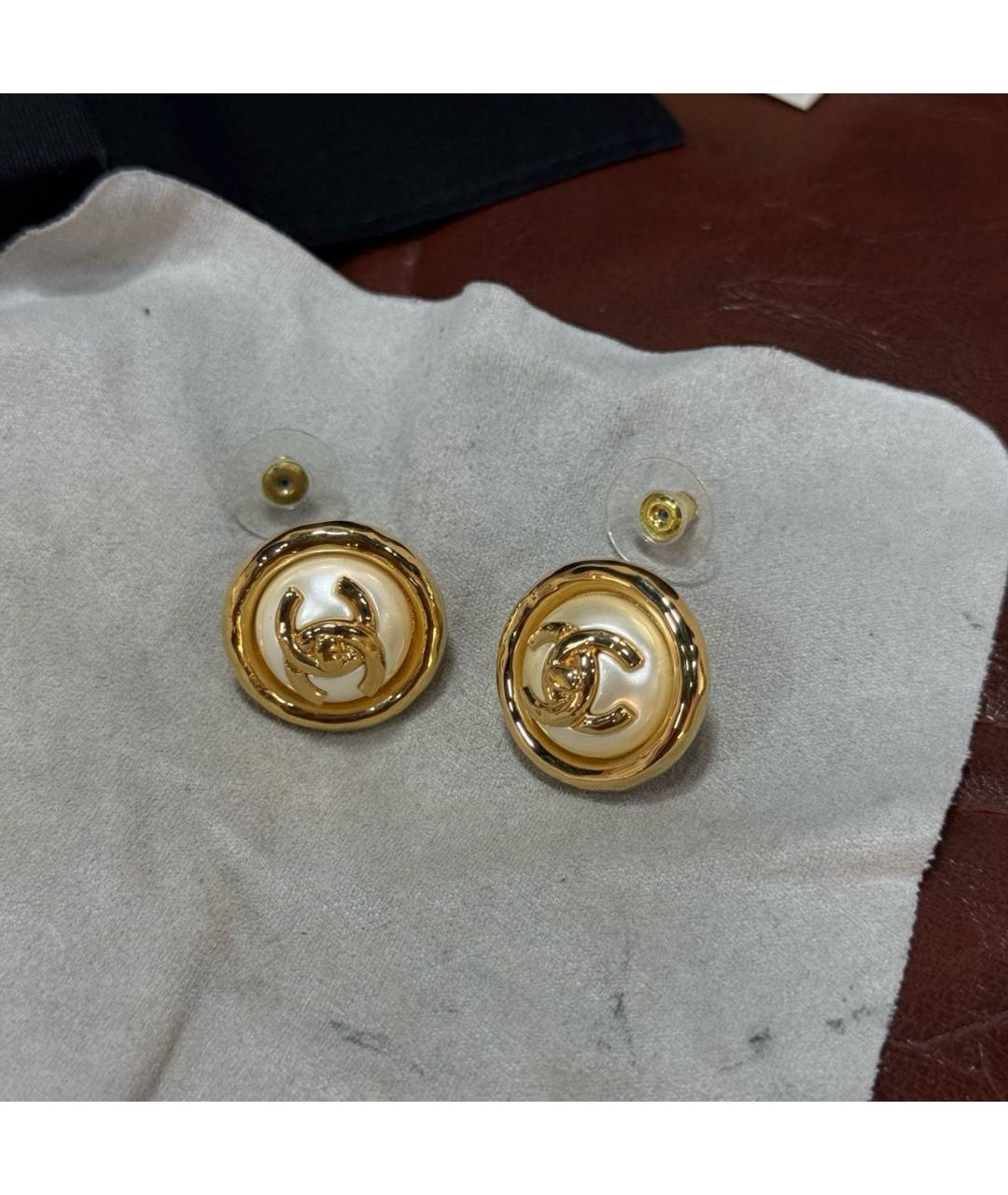 CHANEL Золотые серьги, фото 6