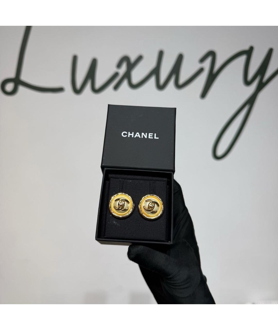 CHANEL Золотые серьги, фото 2