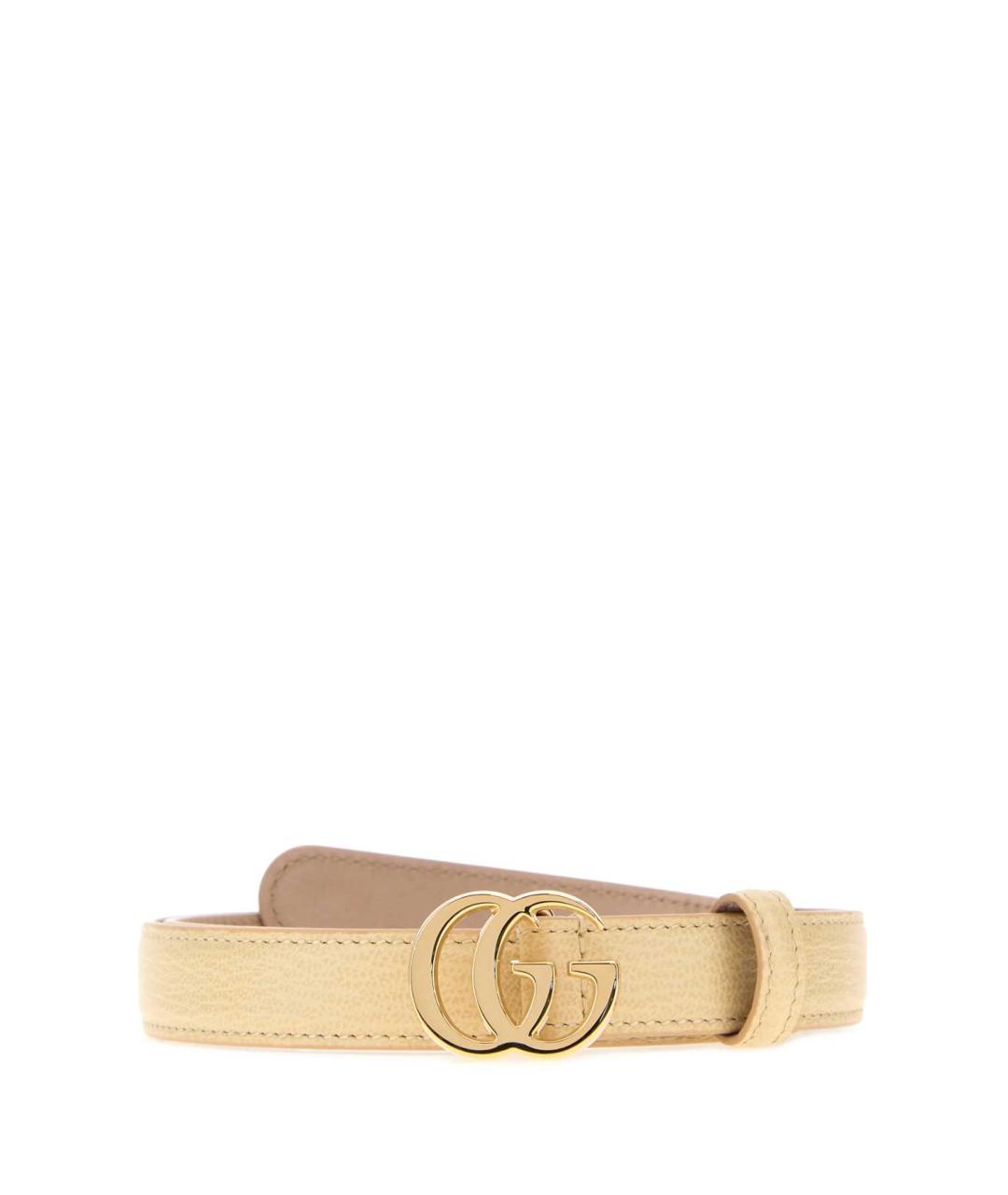 GUCCI Желтый кожаный ремень, фото 1