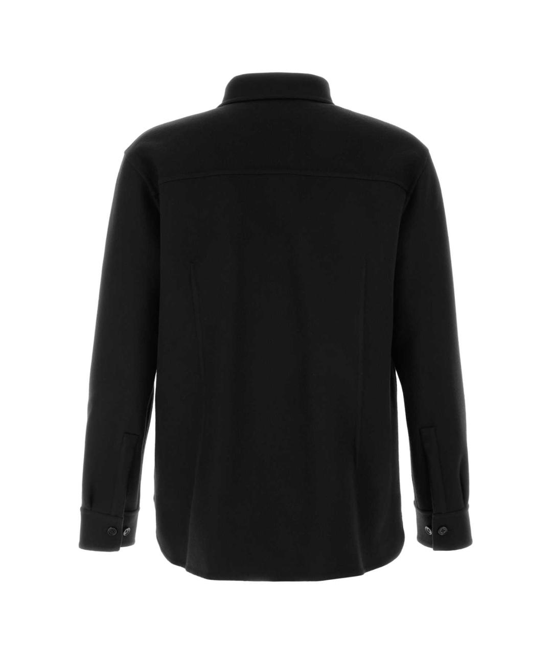 JIL SANDER Черная хлопко-шерстяная кэжуал рубашка, фото 2