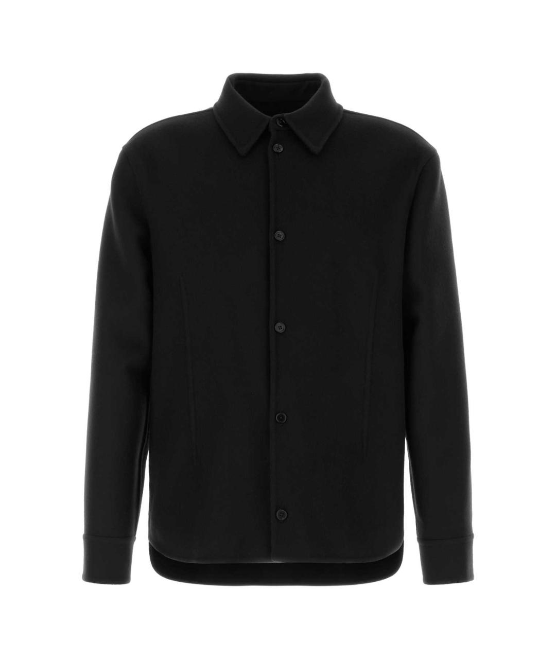 JIL SANDER Черная хлопко-шерстяная кэжуал рубашка, фото 1