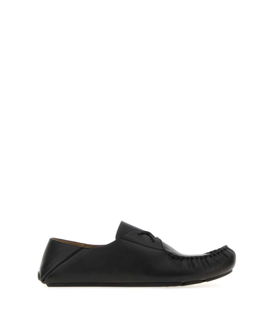 LOEWE Черные кожаные лоферы, фото 1