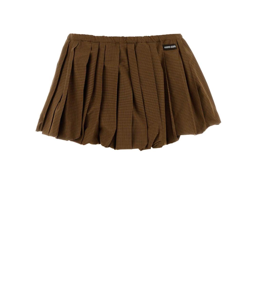 MIU MIU Мульти хлопковая юбка мини, фото 1