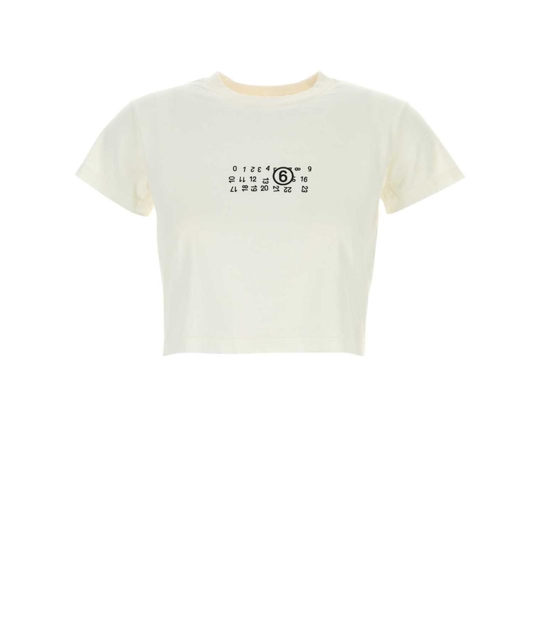 MM6 MAISON MARGIELA Белая хлопковая футболка, фото 1