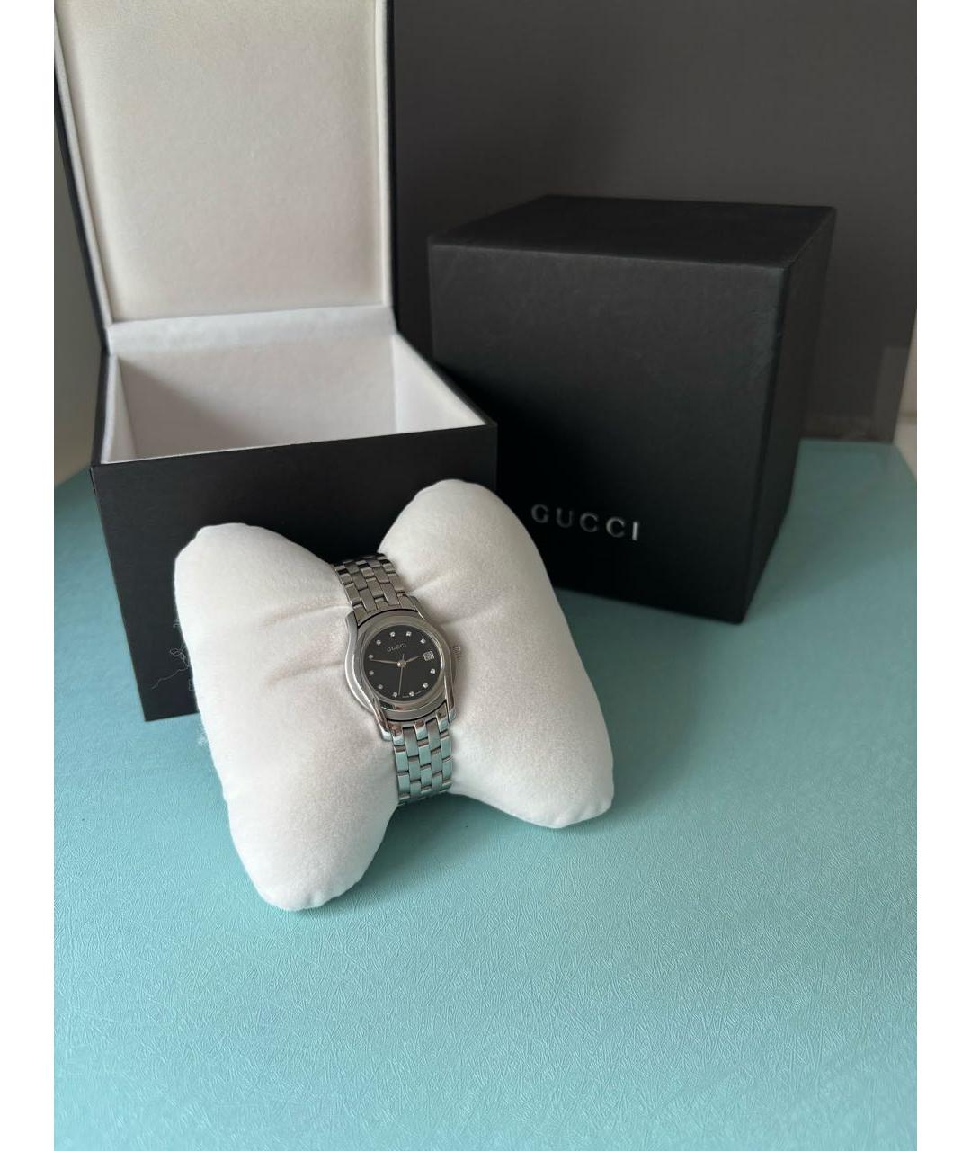 GUCCI Серебряные стальные часы, фото 4