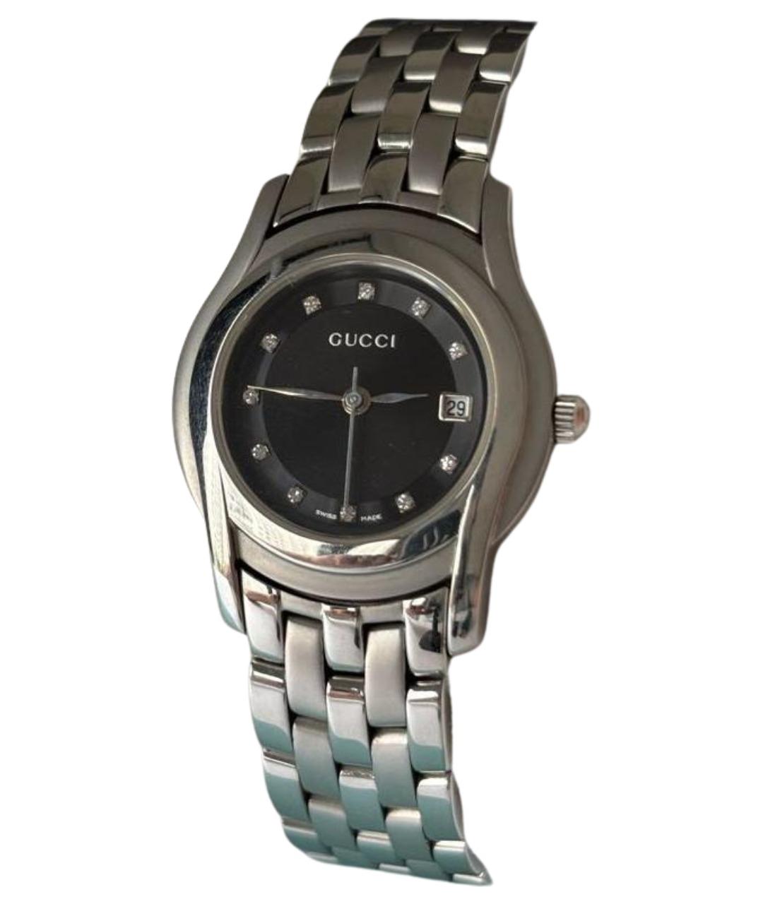 GUCCI Серебряные стальные часы, фото 1
