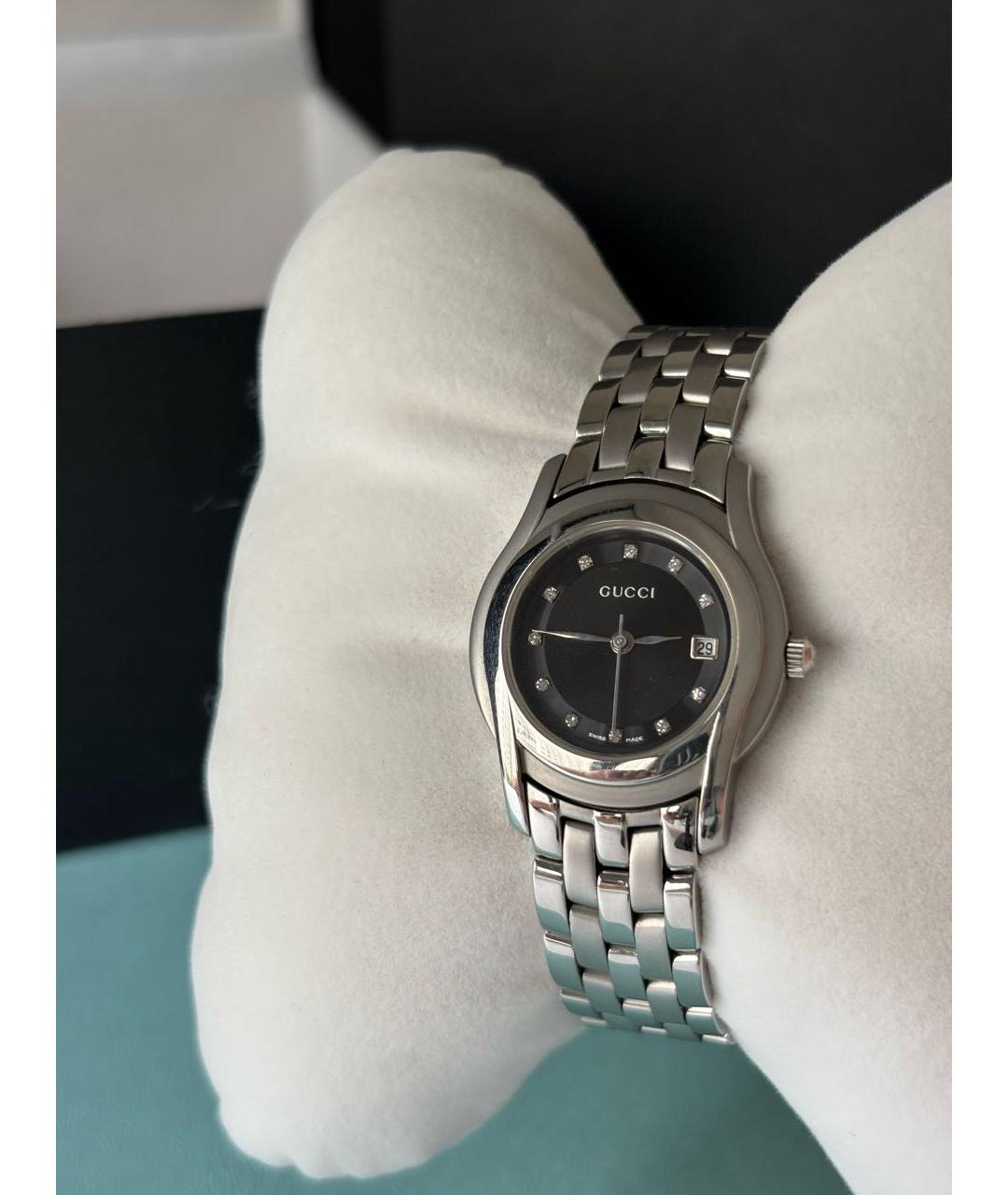 GUCCI Серебряные стальные часы, фото 5