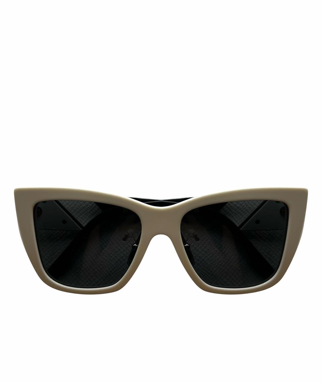 PRADA Белые пластиковые солнцезащитные очки, фото 1