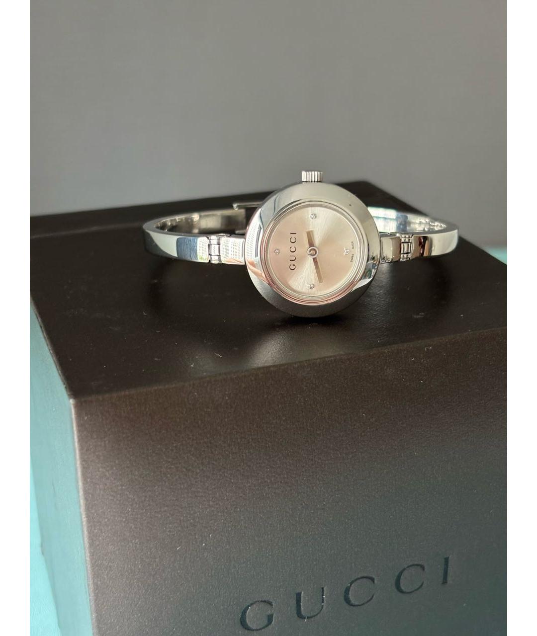 GUCCI Серебряные стальные часы, фото 6