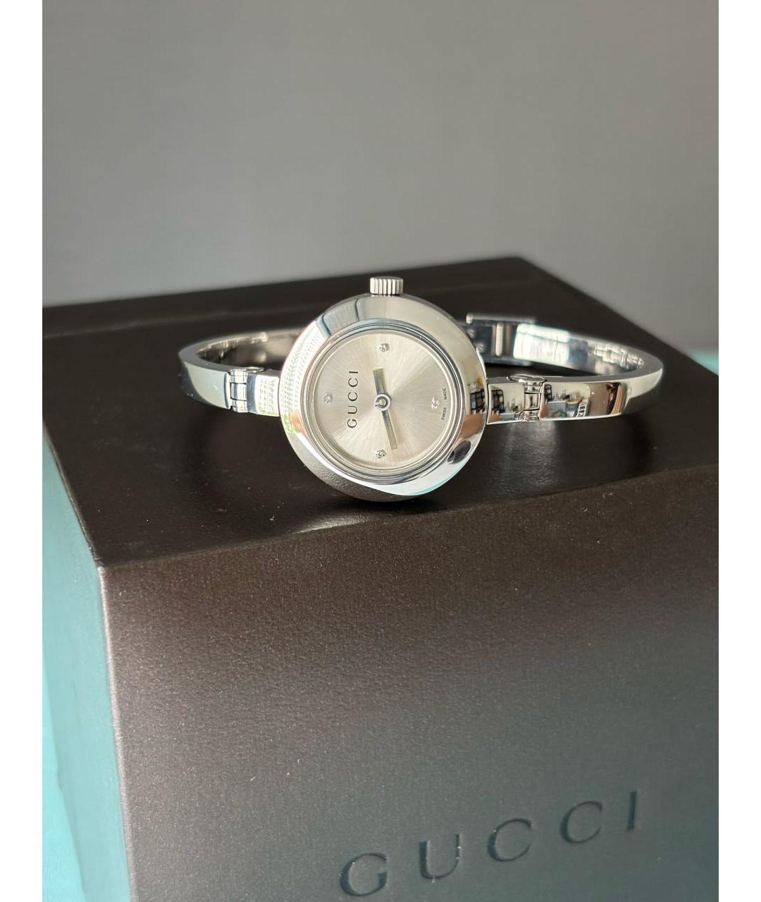 GUCCI Серебряные стальные часы, фото 2