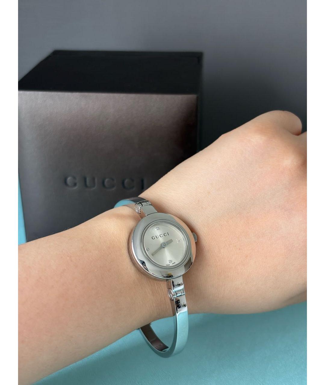 GUCCI Серебряные стальные часы, фото 5