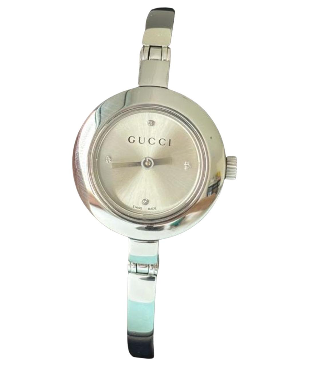 GUCCI Серебряные стальные часы, фото 1