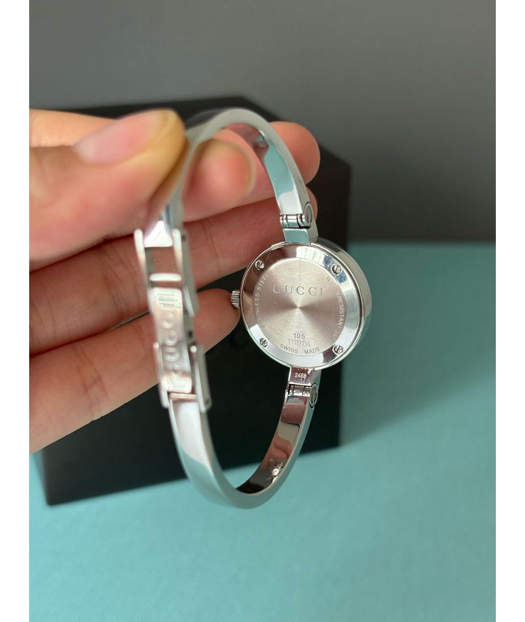 GUCCI Серебряные стальные часы, фото 3