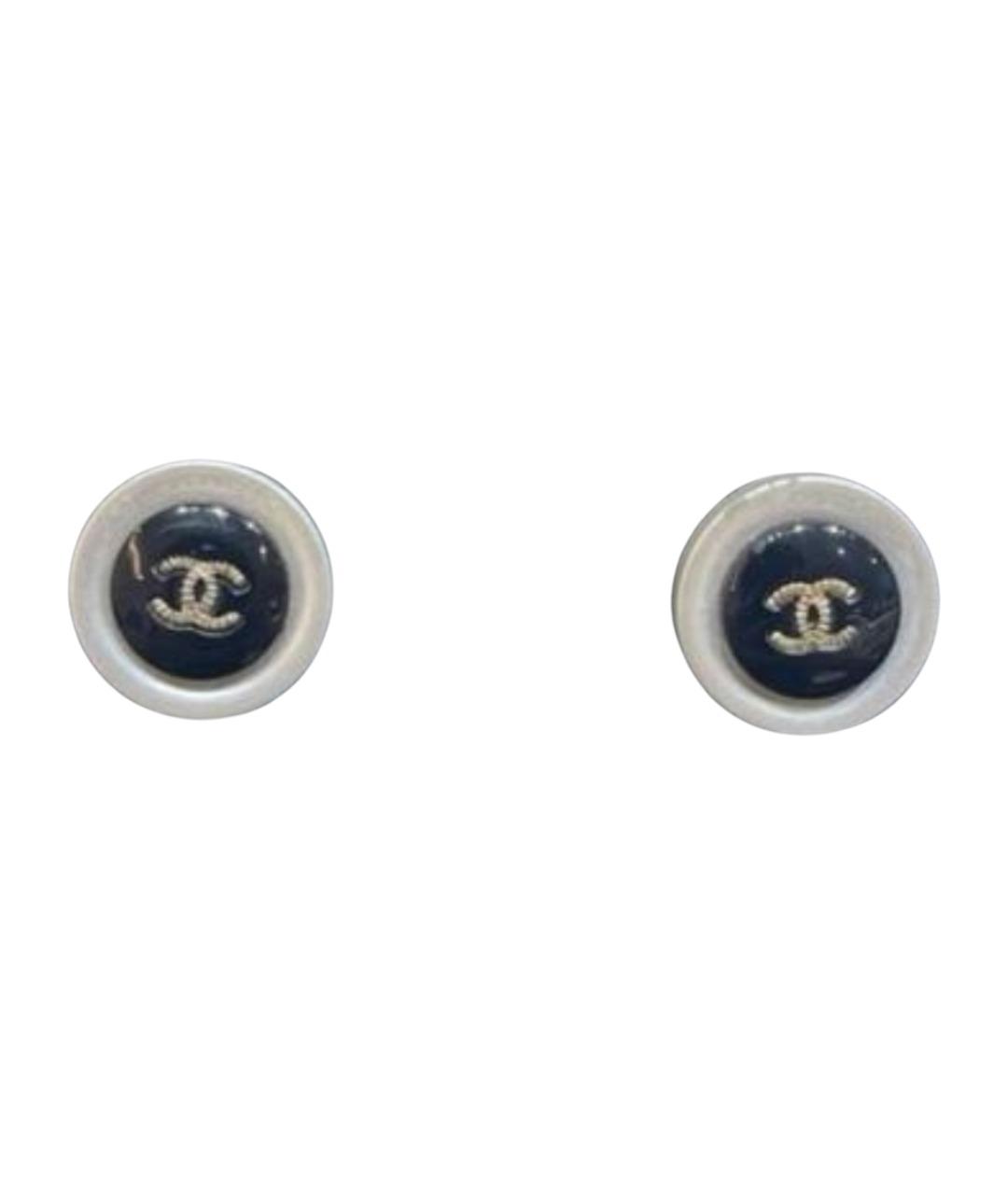 CHANEL Черные серьги, фото 1