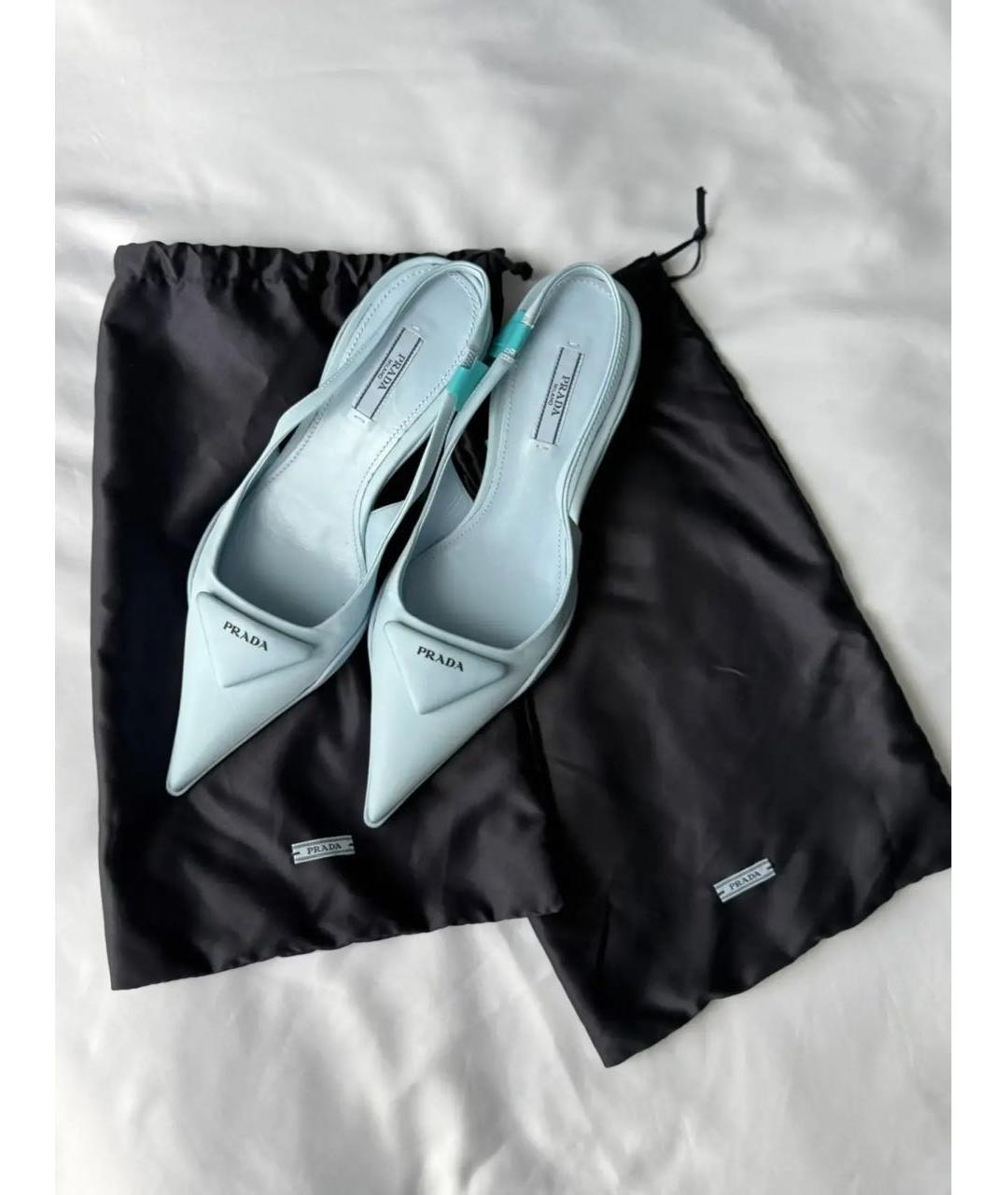 PRADA Голубые текстильные туфли, фото 2
