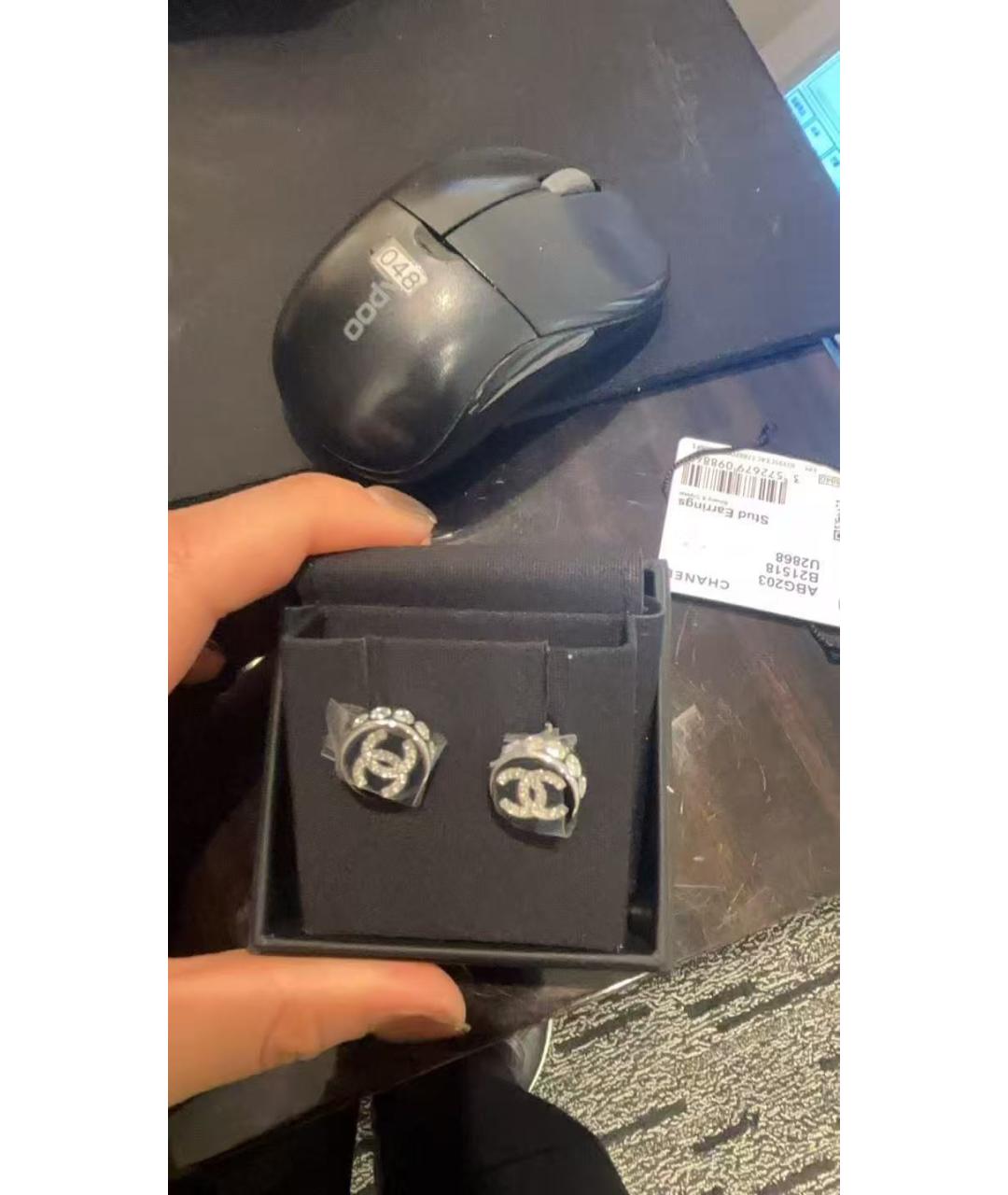 CHANEL Серебряные серьги, фото 2