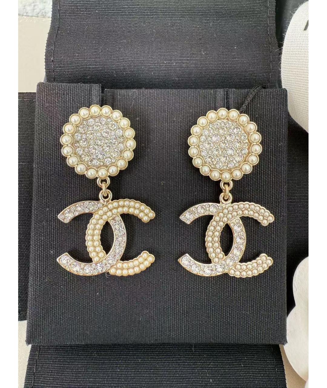 CHANEL Золотые серьги, фото 3