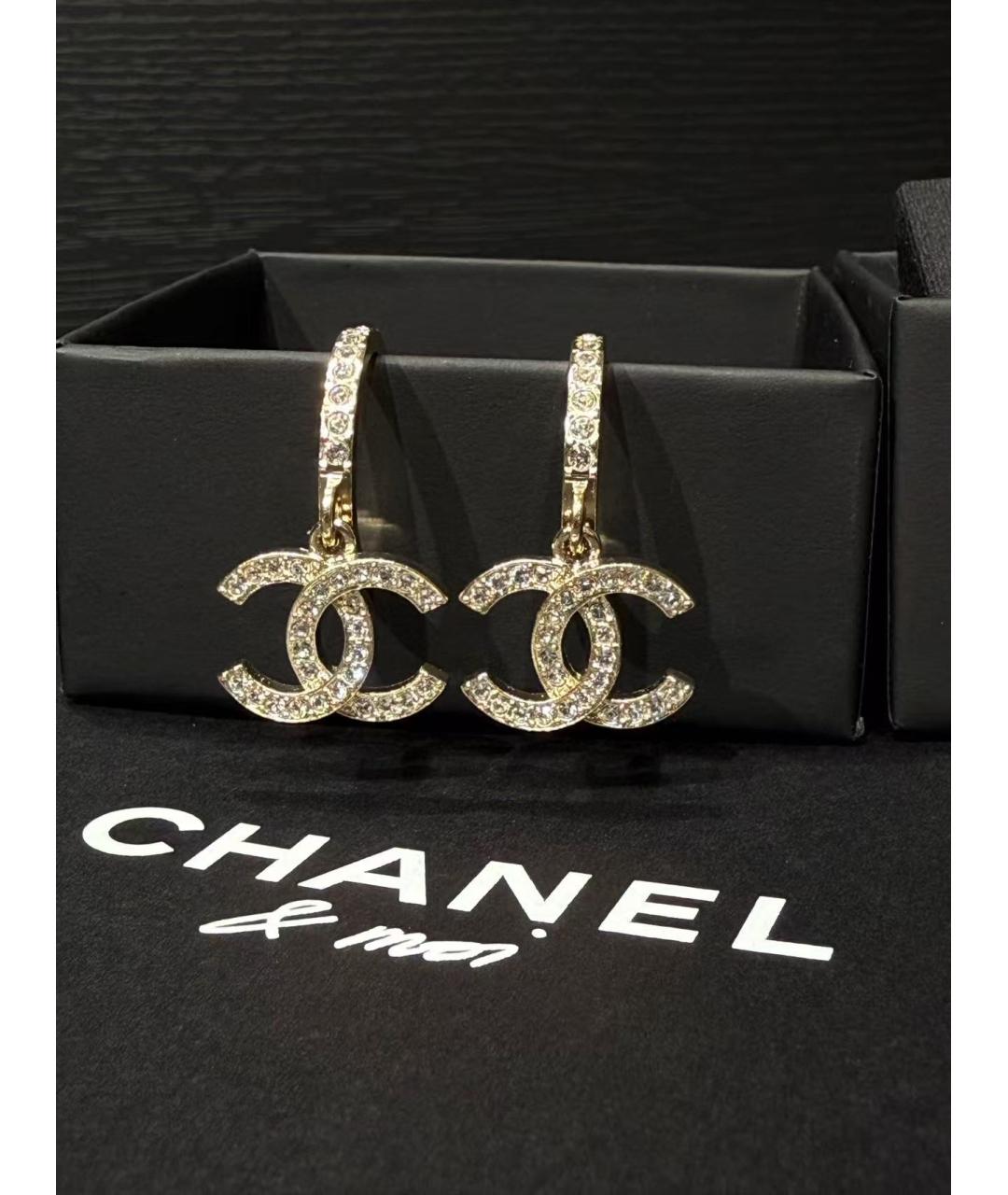 CHANEL Золотые серьги, фото 3