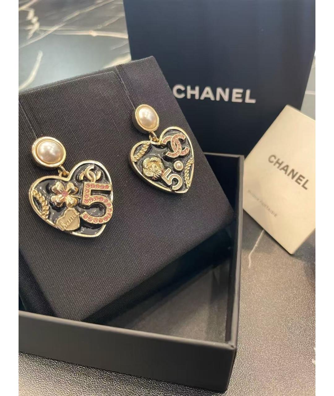 CHANEL Золотые серьги, фото 2