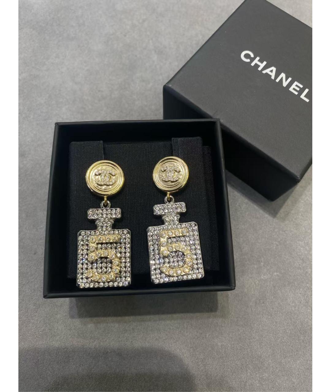 CHANEL Золотые серьги, фото 2