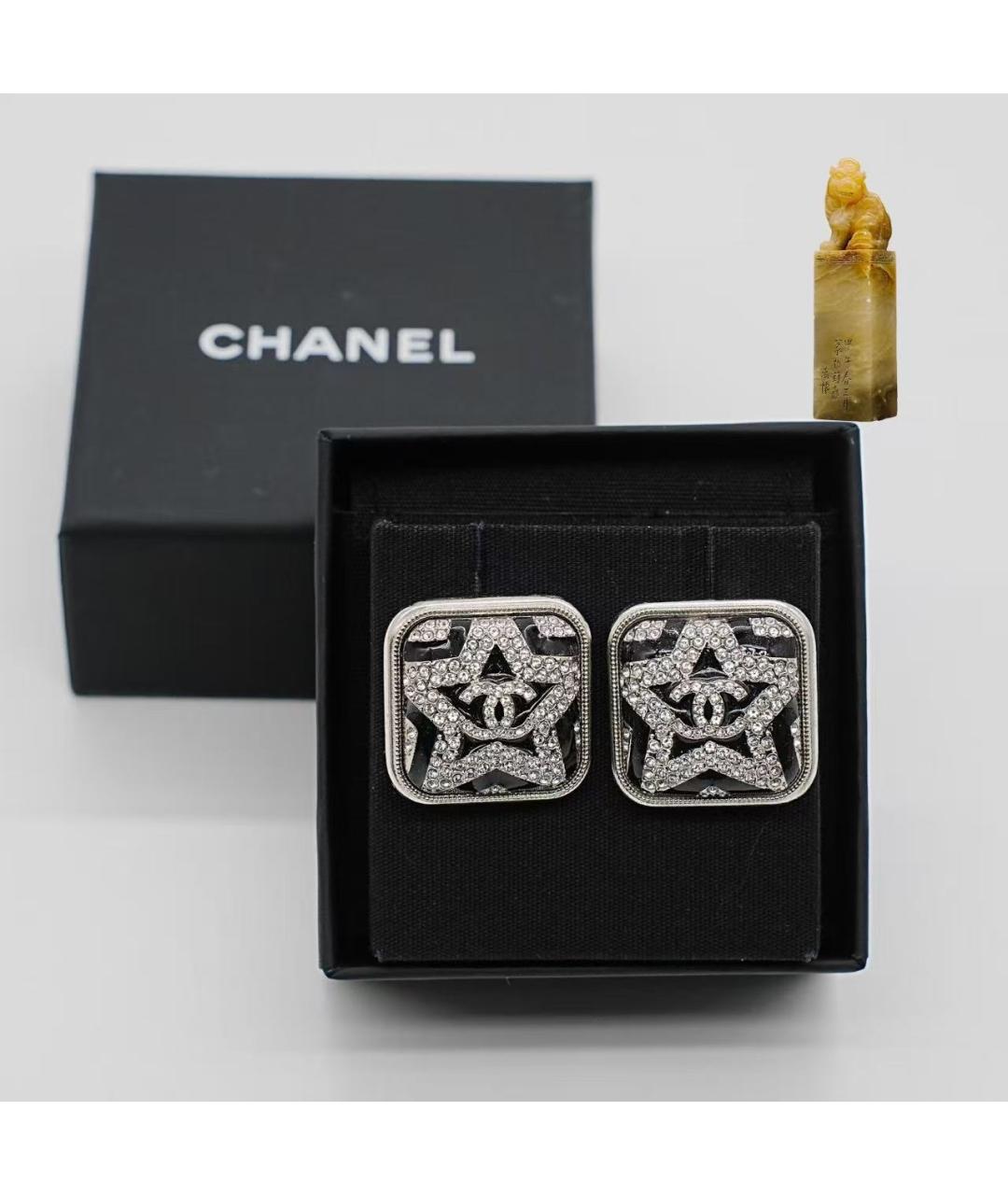 CHANEL Серебряные серьги, фото 2